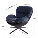 360° Swivel Office Chair, No Wheels