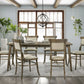 Bistro - Dining Table With Off White Fabric Dining Chairs - Furniture Home Direct