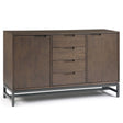 Banting - Mid Century Sideboard With Centre Drawers - Walnut Brown - Furniture Home Direct