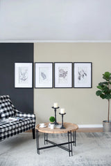 Botanical Wall Art Prints, Home Decor For Living Room Dining Room, Bedroom, Hallway (Set of 4) - White / Black - Furniture Home Direct