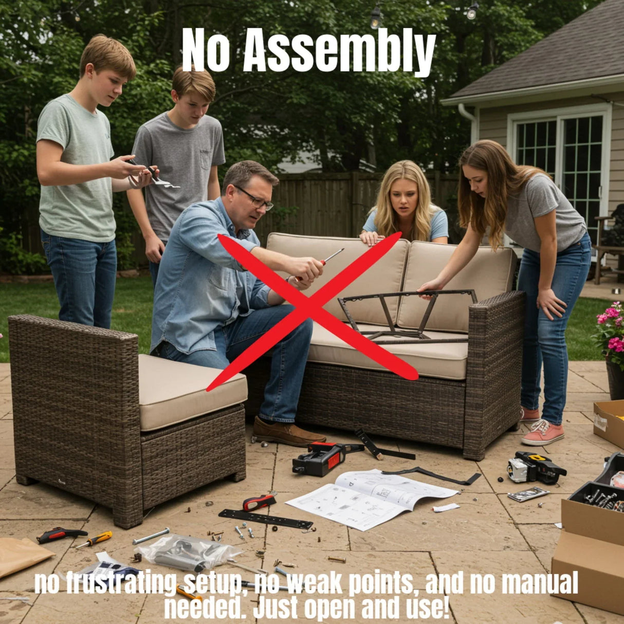 Stylish Sofa Seating Group With Cushions Perfect For Outdoor Gatherings - Furniture Home Direct