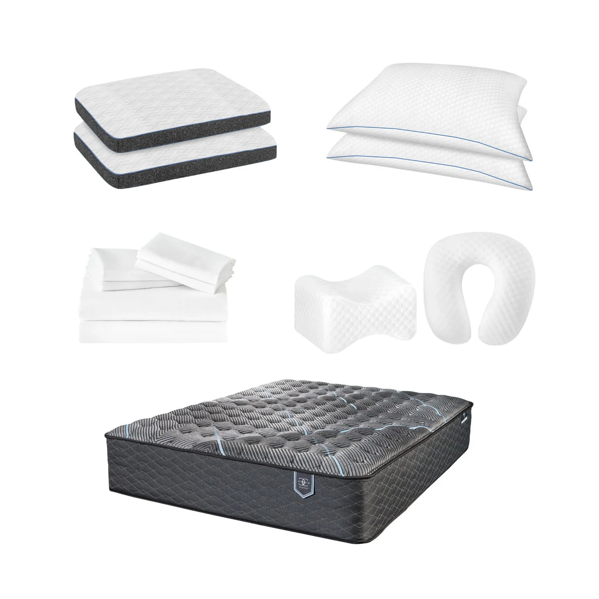 Comfort Care - Hybrid Restful Nights Plush Mattress With 12 Piece Comfort Bedding Pack - Furniture Home Direct