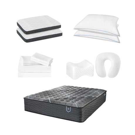 Comfort Care - Hybrid Restful Nights Firm Mattress,12 Piece Comfort Bedding Pack - Furniture Home Direct