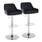 Daniella - Contemporary Adjustable Barstool With Swivel With Rounded Rectangle Footrest (Set of 2) - Furniture Home Direct