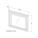 Cross - Glam Mirror With LED - Champagne - Furniture Home Direct