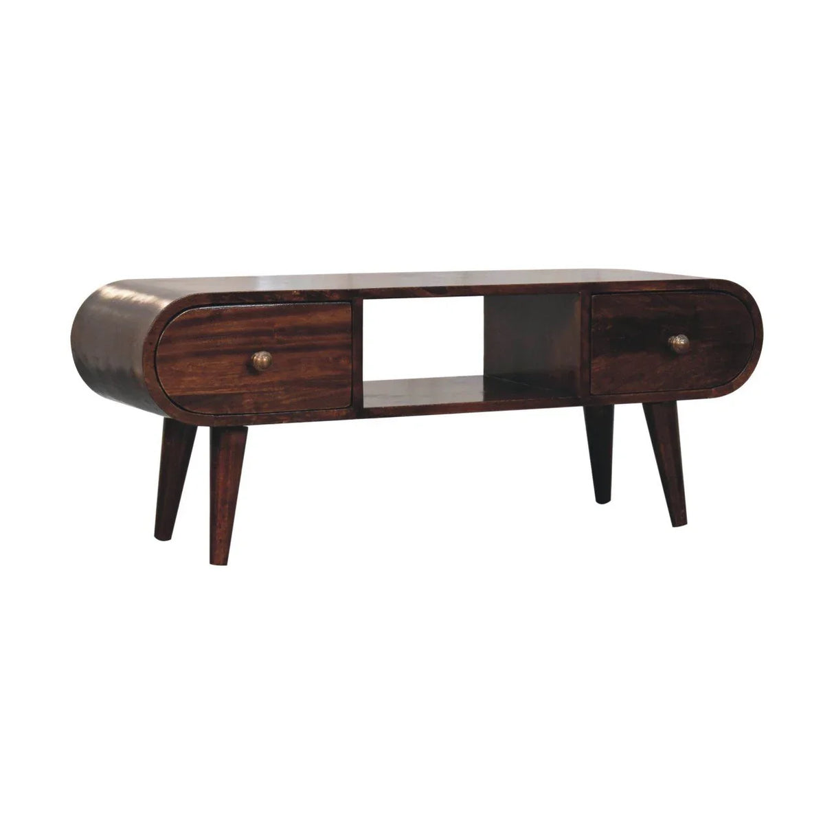 Solid Wood Circular TV Unit - Furniture Home Direct