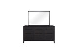 Rectangle Wood Mirror - Black - Furniture Home Direct
