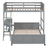 Full Over Full Bunk Bed With Desk - Furniture Home Direct