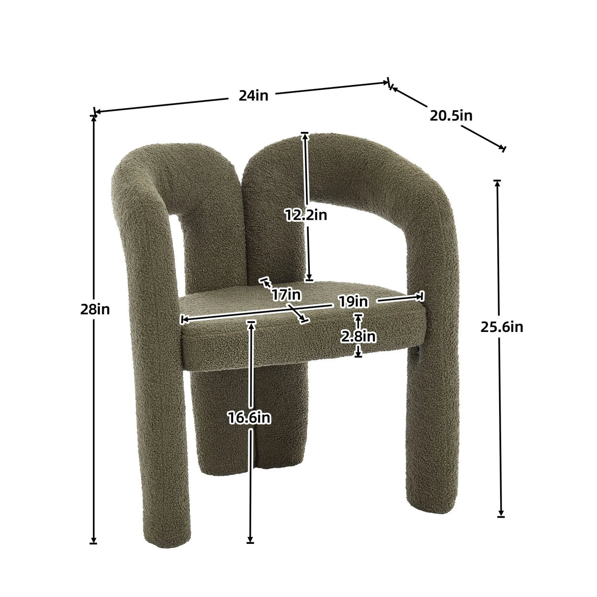 Coolmore Contemporary Designed Accent / Dining Chair With Armrests