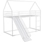 Twin Over Twin House Bunk Bed With Ladder And Slide - Furniture Home Direct