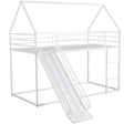 Twin Over Twin House Bunk Bed With Ladder And Slide - Furniture Home Direct