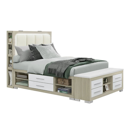 Messa - Bed With Storage Features And LED Lighting - Furniture Home Direct