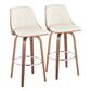 Gianna - Mid Century Modern Fixed Height Barstool With Swivel With Round Footrest (Set of 2) - Furniture Home Direct