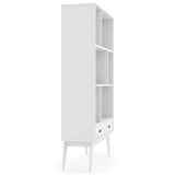 Draper - Mid Century Wide Bookcase And Storage Unit - Furniture Home Direct