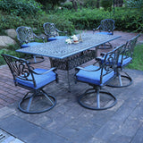 Rectangular Long Dining Set With Sunbrella Cushions - Furniture Home Direct