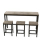 Modern Design Long Dining Table Set With 3 Stools - Furniture Home Direct