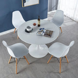 Tulip Table Mid-Century Dining Table With Round MDF Table Top, Pedestal Dining Table, End Table Leisure Coffee Table - Furniture Home Direct