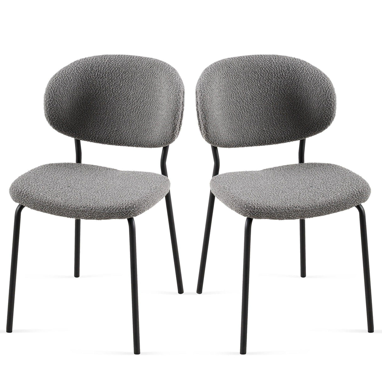 Boucle Dining Chairs, Dining Chairs With Metal Legs For Dining Room, Kitchen, Living Room - Furniture Home Direct