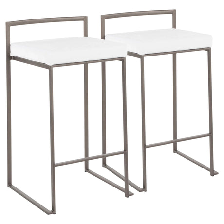 Fuji - Industrial Stackable Counter Stool Elegant Design - Furniture Home Direct