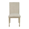 Fiona - Upholstered Dining Chair With Turned Legs (Set of 2) - Light Gray - Furniture Home Direct
