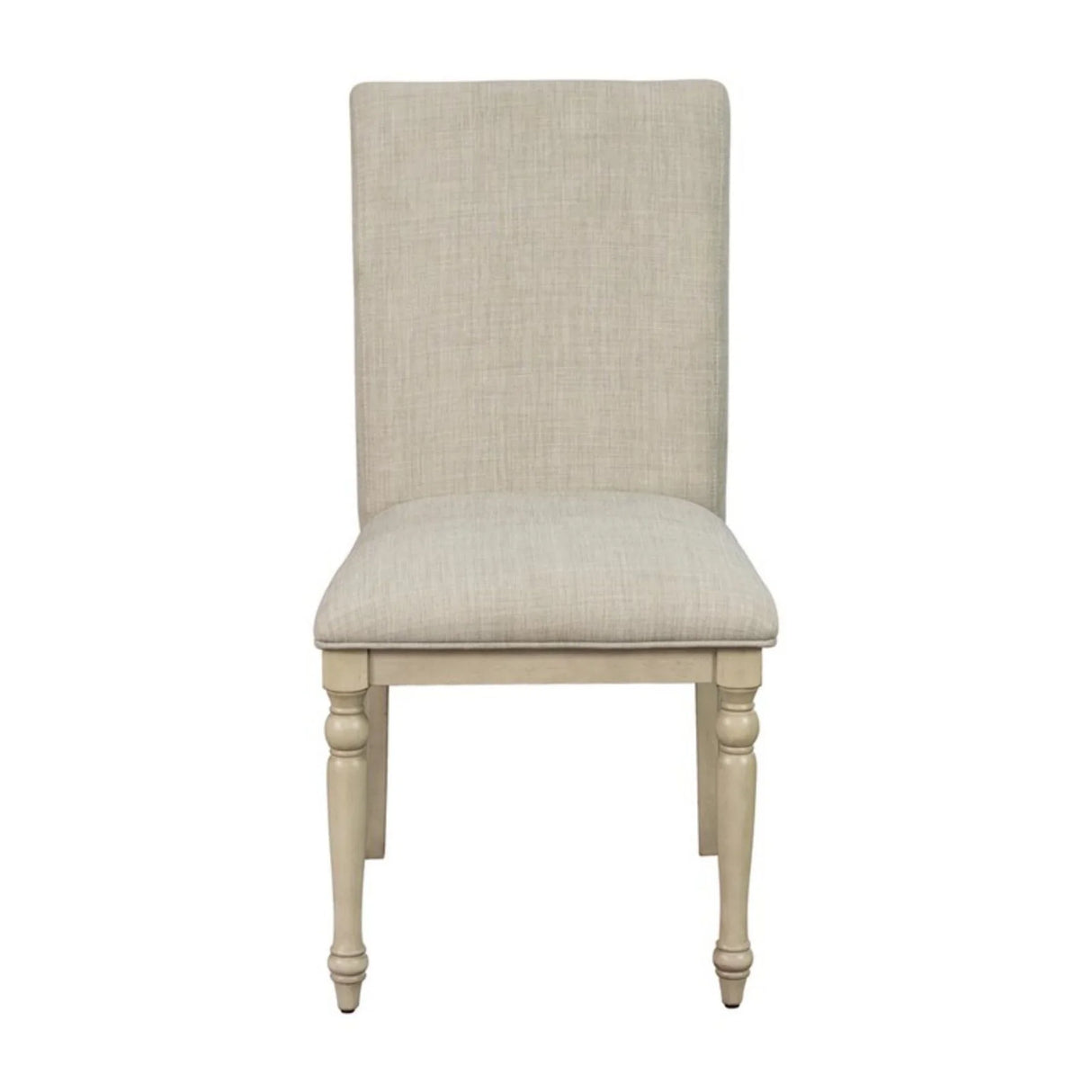 Fiona - Upholstered Dining Chair With Turned Legs (Set of 2) - Light Gray - Furniture Home Direct