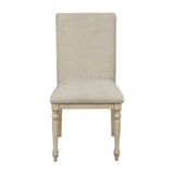Fiona - Upholstered Dining Chair With Turned Legs (Set of 2) - Light Gray - Furniture Home Direct