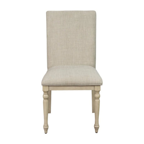 Fiona - Upholstered Dining Chair With Turned Legs (Set of 2) - Light Gray - Furniture Home Direct