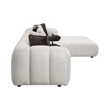 Manilla - Sectional Sofa With 8 Pillows - Ivory White - Furniture Home Direct