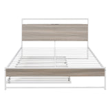 Platform Bed Frame With Trundle, USB Ports And Slat Support, No Box Spring Needed - Furniture Home Direct