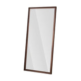 Vintage Full Length Wall Mounted Mirror With Faux Wood Frame - Brown - Furniture Home Direct