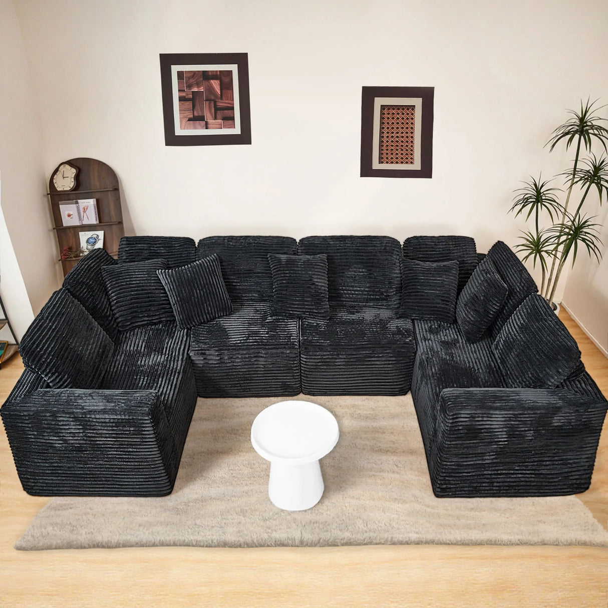 Modular U Shaped Sectional Sofa With Reversible Design - Furniture Home Direct