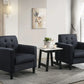 Hale - Velvet Armchairs And End Table Living Room (Set of 3) - Furniture Home Direct