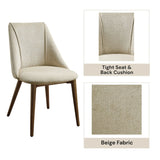 Willene - Polished Microfiber Side Chair (Set of 2) - Beige - Furniture Home Direct