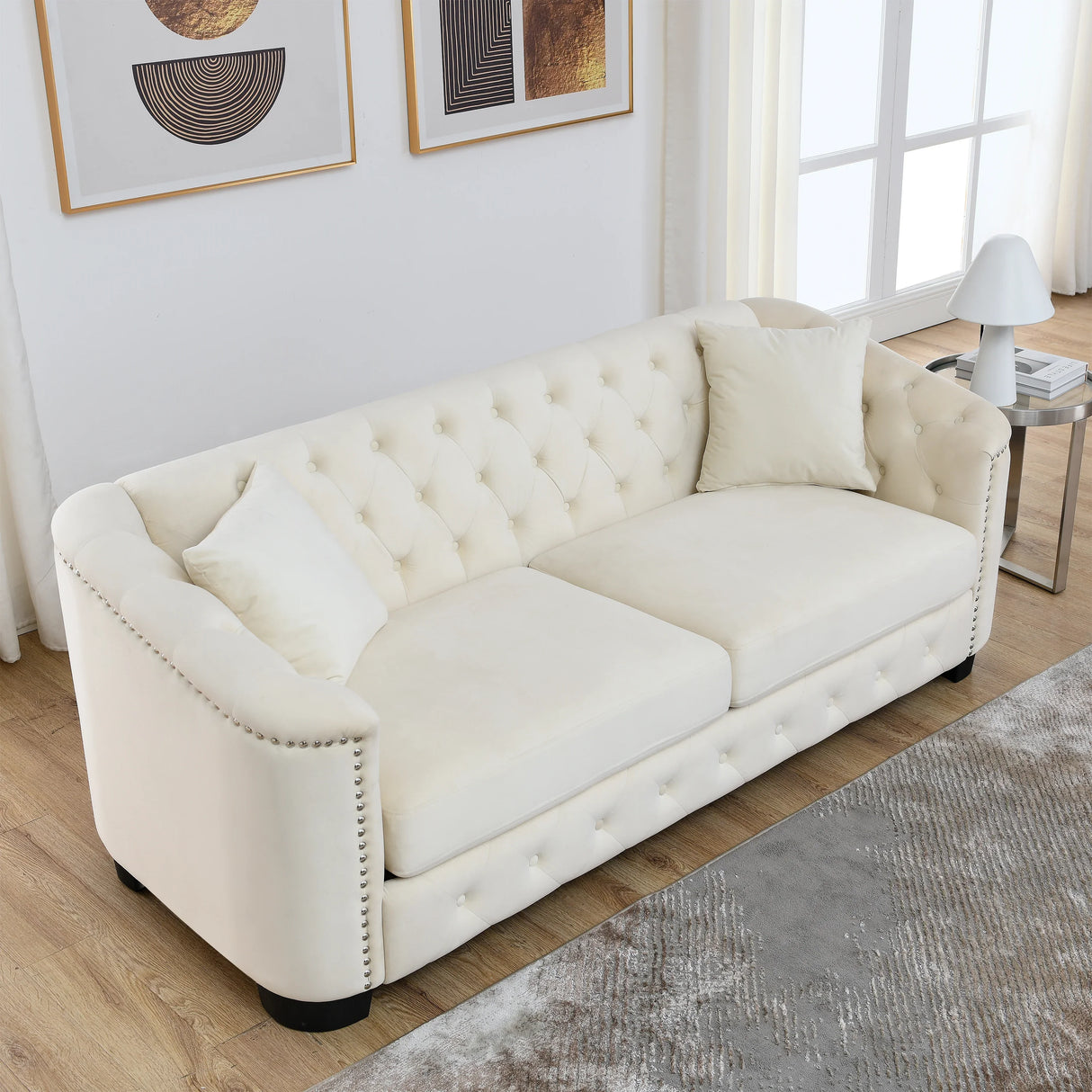 Sofa And Loveseat - Beige - Furniture Home Direct
