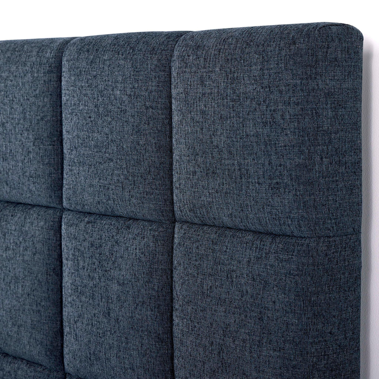 Squares Upholstered Platform Bed - Furniture Home Direct