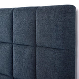 Squares Upholstered Platform Bed - Furniture Home Direct