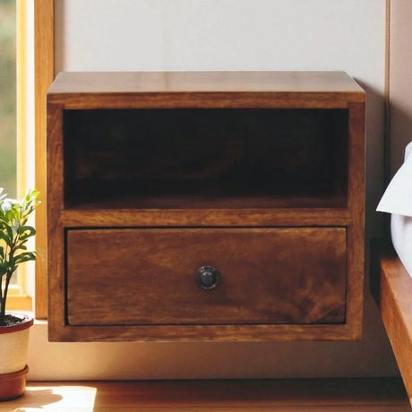 Solis - 1 Drawer Wall Mounted Nightstand - Furniture Home Direct