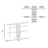 Modular Closet System With Hanging Rods And Shelves White - Furniture Home Direct