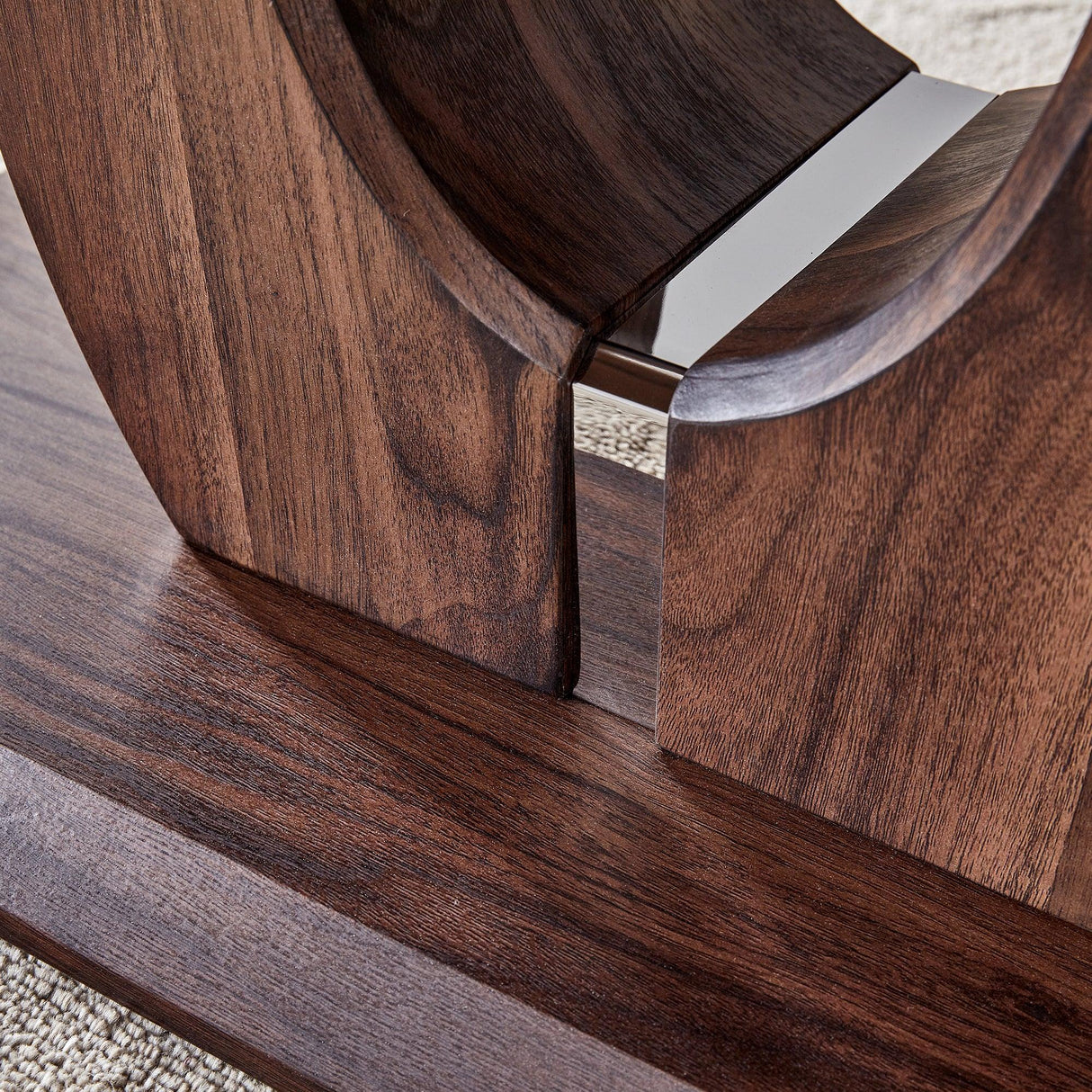 Coffee Table Modern Rectangular Walnut Finish Walnut - Furniture Home Direct