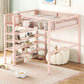 Loft Bed With 4 Tier Shelves And Storage - Furniture Home Direct