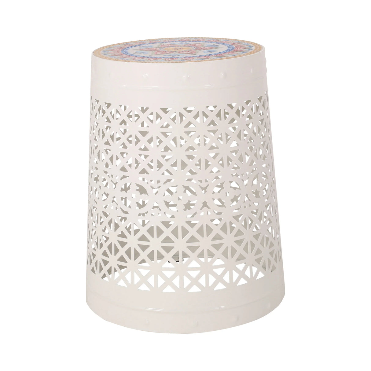 Outdoor Side Table with Flower Design - Furniture Home Direct