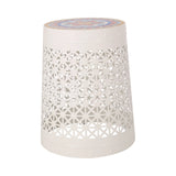 Outdoor Side Table with Flower Design - Furniture Home Direct