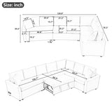 L-Shaped Sofa Convertible Sofa Bed Pull Out Sofa Sleeper With Two Back Pillows, Two USB Ports And Two Power Sockets For Living Room - Furniture Home Direct