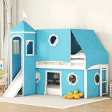 Loft Bed With Slide Tent And Tower Fun Playhouse Design - Furniture Home Direct