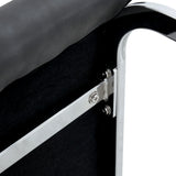 Dining Chairs Cantilever Metal Frame Polished PU Dark Gray - Furniture Home Direct