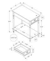 Accent Side Table, 2 Tier, Storage Drawer, Stylish Traditional Design - Furniture Home Direct