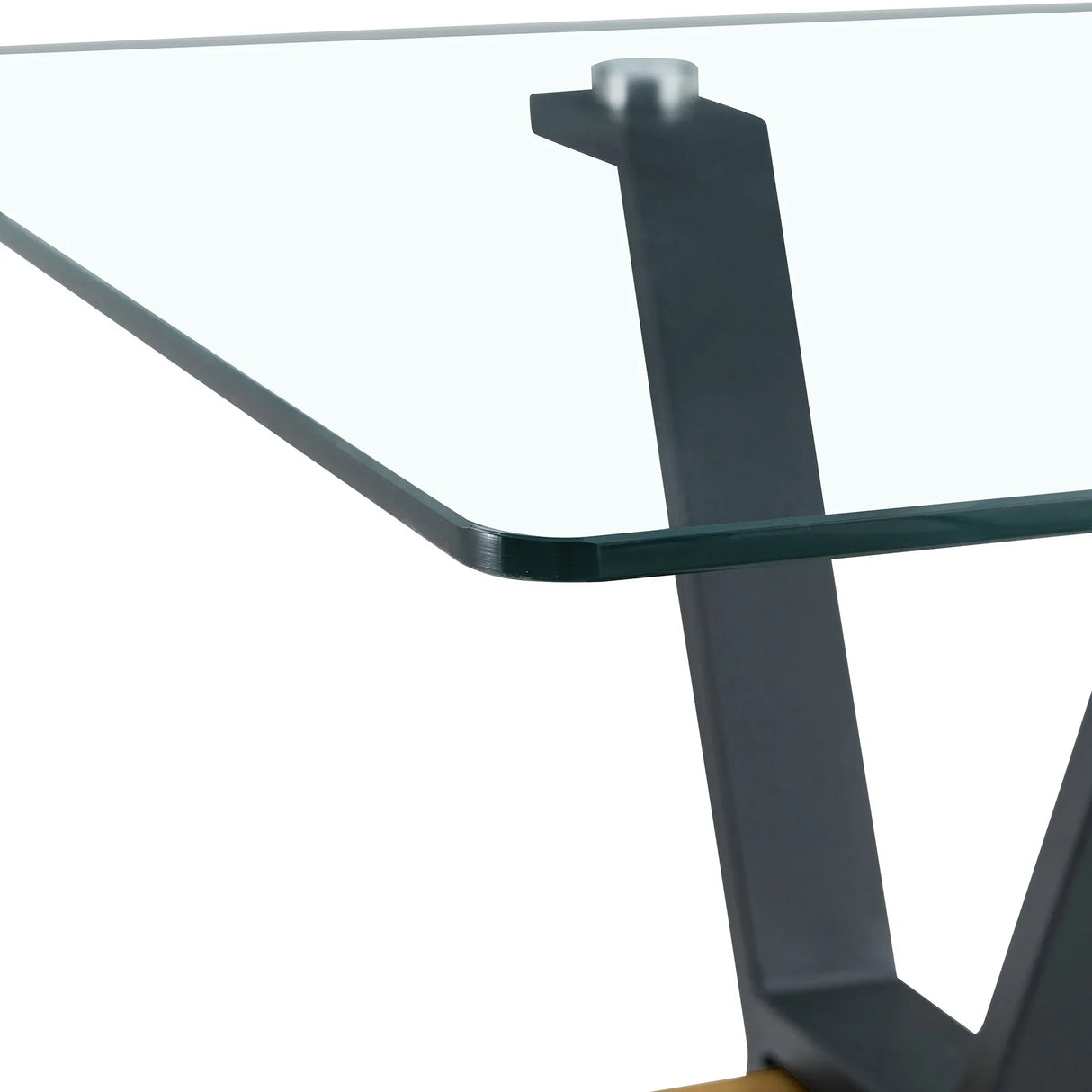 Dining Set With Glass Table And Upholstered Chairs Gray - Furniture Home Direct