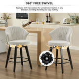 Wing Back Swivel Bar Stools (Set of 2) - Furniture Home Direct