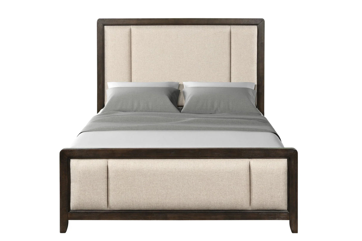 Upholstered Headboard & Footboard With Traditional Styling Bed - Furniture Home Direct