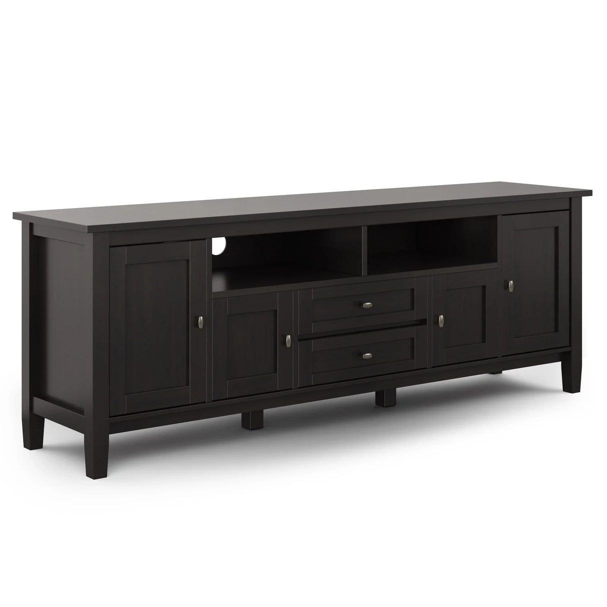 Warm Shaker - TV Media Stand - Hickory Brown - Furniture Home Direct